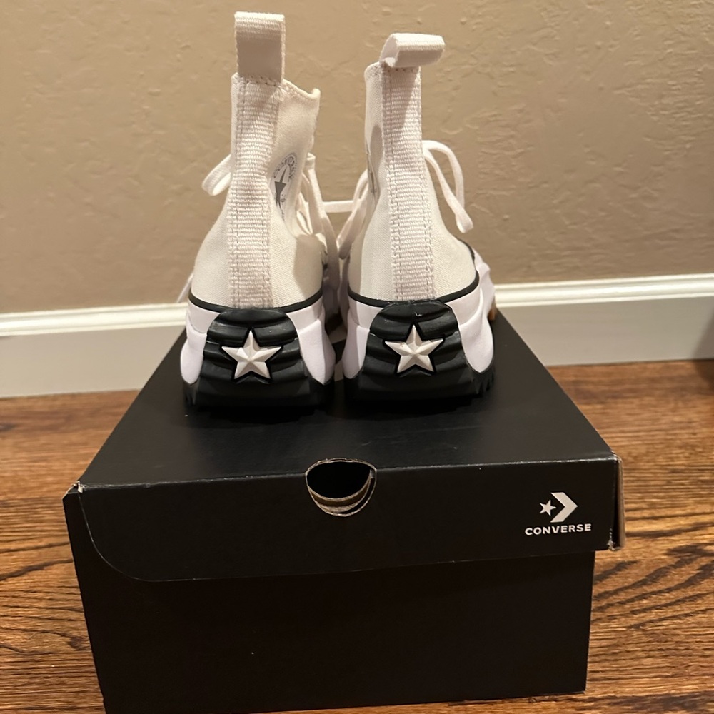 Converse Women's Cream Platform Sneakers - Picture 3 of 5